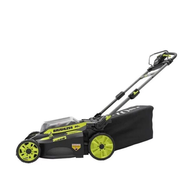 ryobi 40v brushless 20 in. cordless walk behind self propelled lawn mower with 6.0 ah battery & charger
