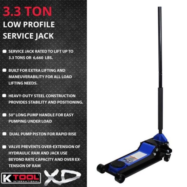 k tool heavy duty low profile 3.33 ton floor jack