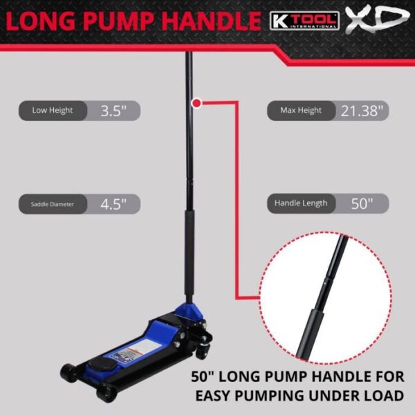 k tool heavy duty low profile 3.33 ton floor jack