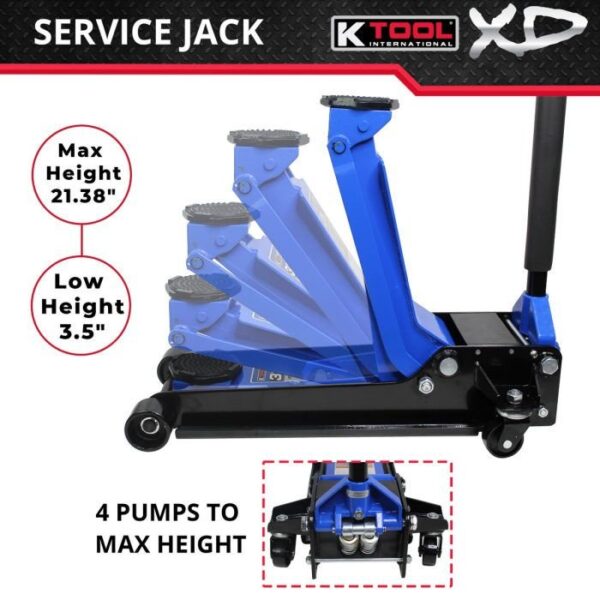 k tool heavy duty low profile 3.33 ton floor jack