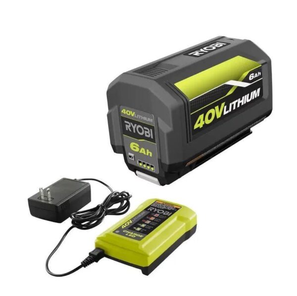 ryobi 40v brushless 20 in. cordless walk behind self propelled lawn mower with 6.0 ah battery & charger